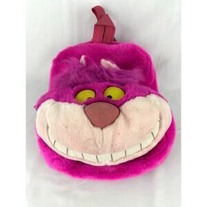 VTG Cheshire Cat Backpack Plush Alice In Wonderland Purse Small Bag Disney Store